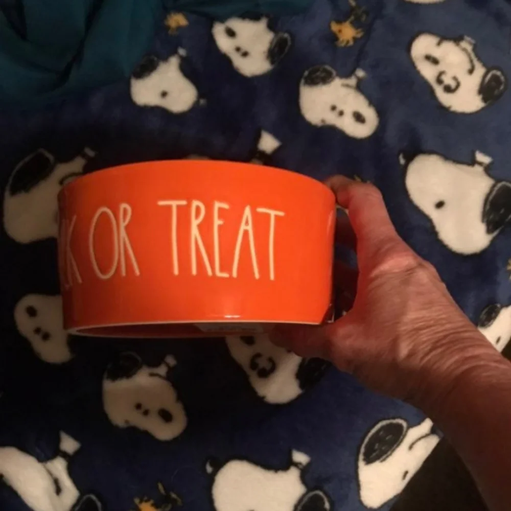 NWT Rae Dunn by Magenta Lick or Treat Medium Pet Dish
